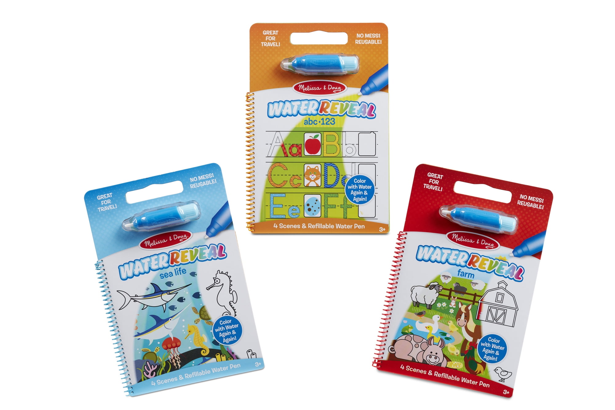Melissa & Doug Water Reveal Bundle Farm-abc123-sea Life