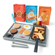 Melissa & Doug Flip & Fry Grill Play Set with Water WOW!® Color Reveal Play Food Preschool Toy Ages 3+