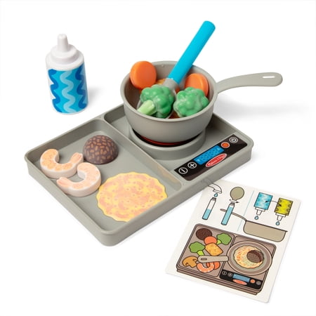 Melissa & Doug Simmer & Stir Stovetop Play Set with Water WOW!® Color Changing Play Food Preschool Toy Ages 3+