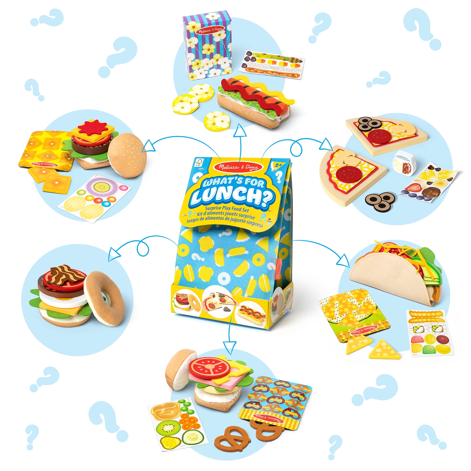 Melissa & Doug What’s for Lunch?™ Surprise Meal Play Food Set - FSC  Certified Materials
