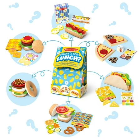 Melissa & Doug What’s for Lunch? Surprise Meal Playfood Set for Toddlers3+ -FSC-Certified Materials