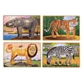 thumbnail image 1 of Melissa & Doug Wild Animals 4-in-1 Wooden Jigsaw Puzzles in a Storage Box (48 pcs), 1 of 2