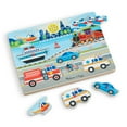 thumbnail image 1 of Melissa & Doug Wooden 7-Piece On the Move Vehicles Sound Puzzle, 1 of 9