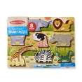 thumbnail image 1 of Melissa & Doug Wooden 8-Piece Safari Friends Chunky Puzzle, 1 of 2