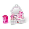 thumbnail image 1 of Melissa & Doug Wooden Beauty Salon Play Set with Vanity, 18 Pieces, Toddler Toy Ages 3+, 1 of 10