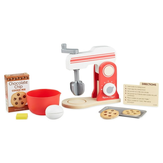 Melissa & Doug Wooden Blend & Bake Mixer Toy Play Set for Boys and Girls Ages 3+