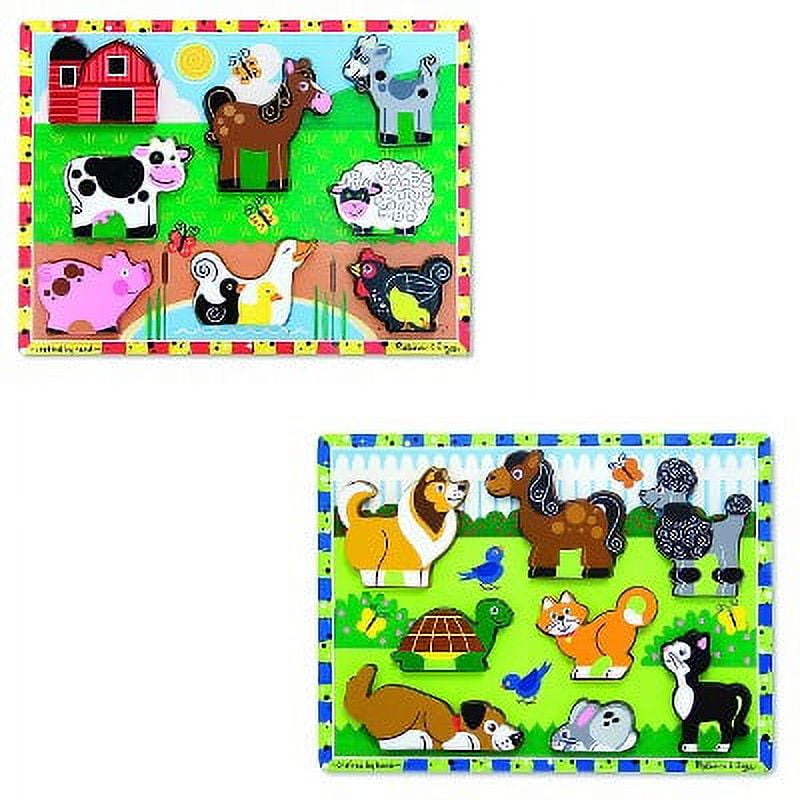 Melissa & doug sales farm chunky puzzle