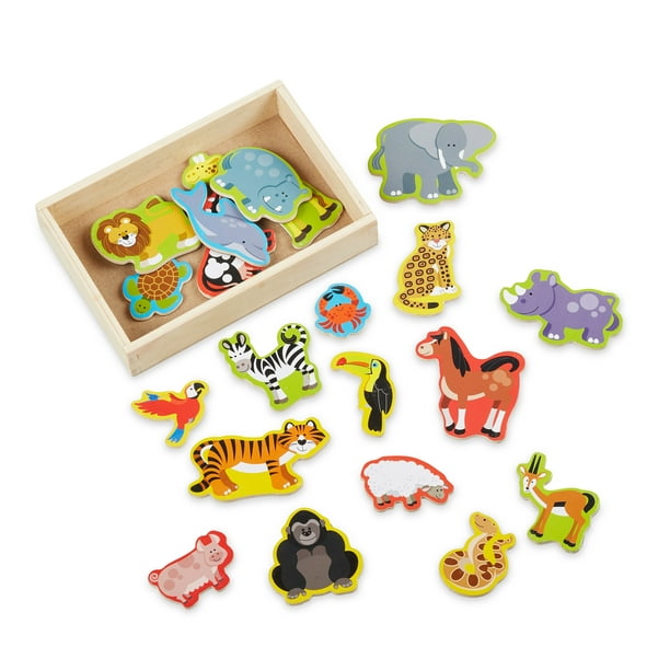 Melissa & Doug Wooden Magnets – Animals - Walmart.com