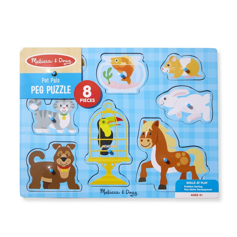 First Shapes Jumbo Knob Melissa Doug Wooden Toys Farm Animals