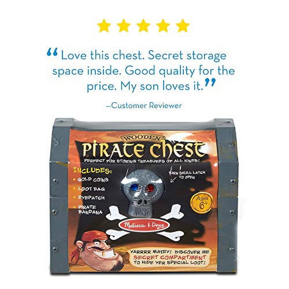 Melissa and doug wooden store pirate chest