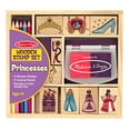 thumbnail image 1 of Melissa & Doug Wooden Princess Stamp Set: 9 Stamps, 5 Colored Pencils, and 2-Color Stamp Pad, 1 of 9