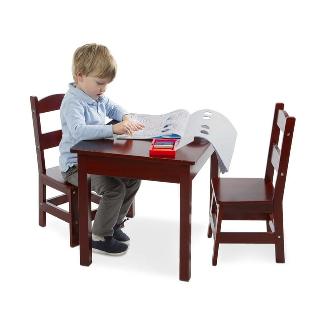 Melissa & Doug Wooden Table & Chairs Espresso