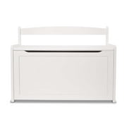 Melissa & Doug Wooden Toy Chest, Toy Storage Box with Hinged-Lid, Playroom Furniture for Kids Ages 3+ (White)