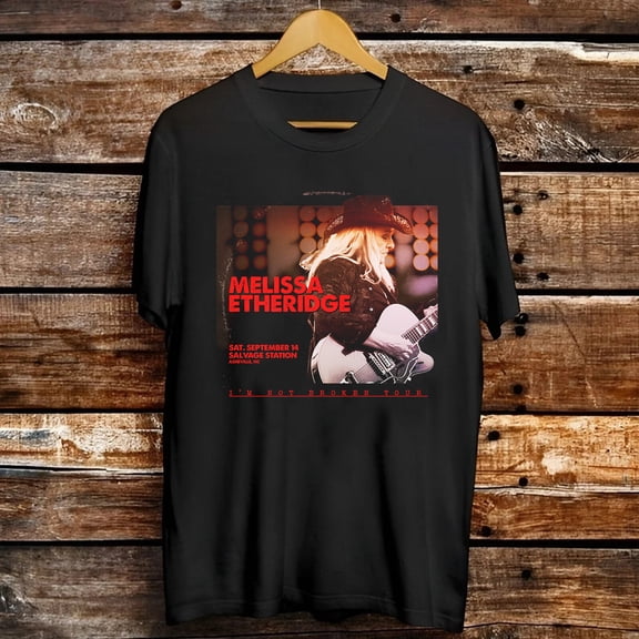 Melissa Etheridge I'm Not Broken Tour 2024 BLACK T Shirt Full Size S-5XL SO809