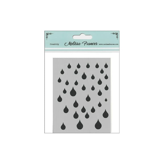 Melissa Frances Stencil 3x4" Rain Drops