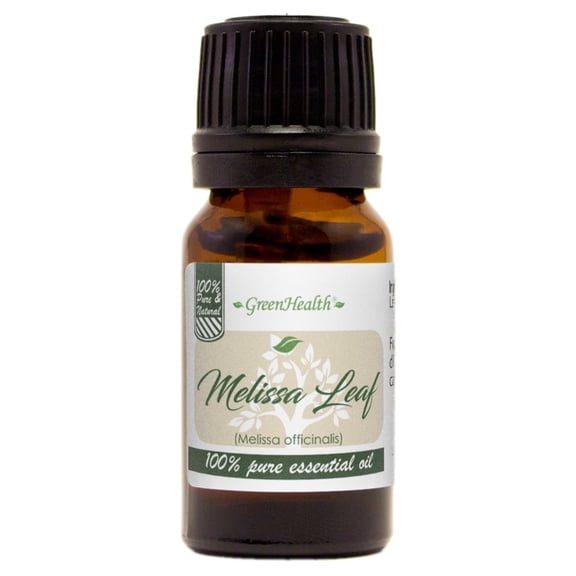 Melissa Leaf Essential Oil – 10 ml | 100% Essential Oil | Amber Glass Bottle w/ Euro Dropper | for Diffusing, Balms, Linen Sprays & DIY Blends