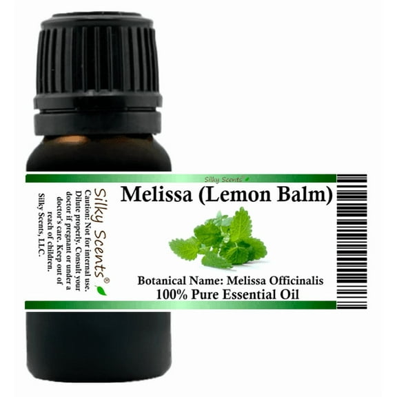 Melissa Lemon Balm Essential Oil 5 ml (1/6 fl oz) - 100% Pure and Natural by Silky Scents