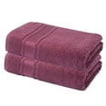thumbnail image 1 of Melissa Linen 2 Piece Bath Towels, 100% Turkish Cotton, Ultra Absorbent Towels for Bathroom, Plum Purple, 1 of 9