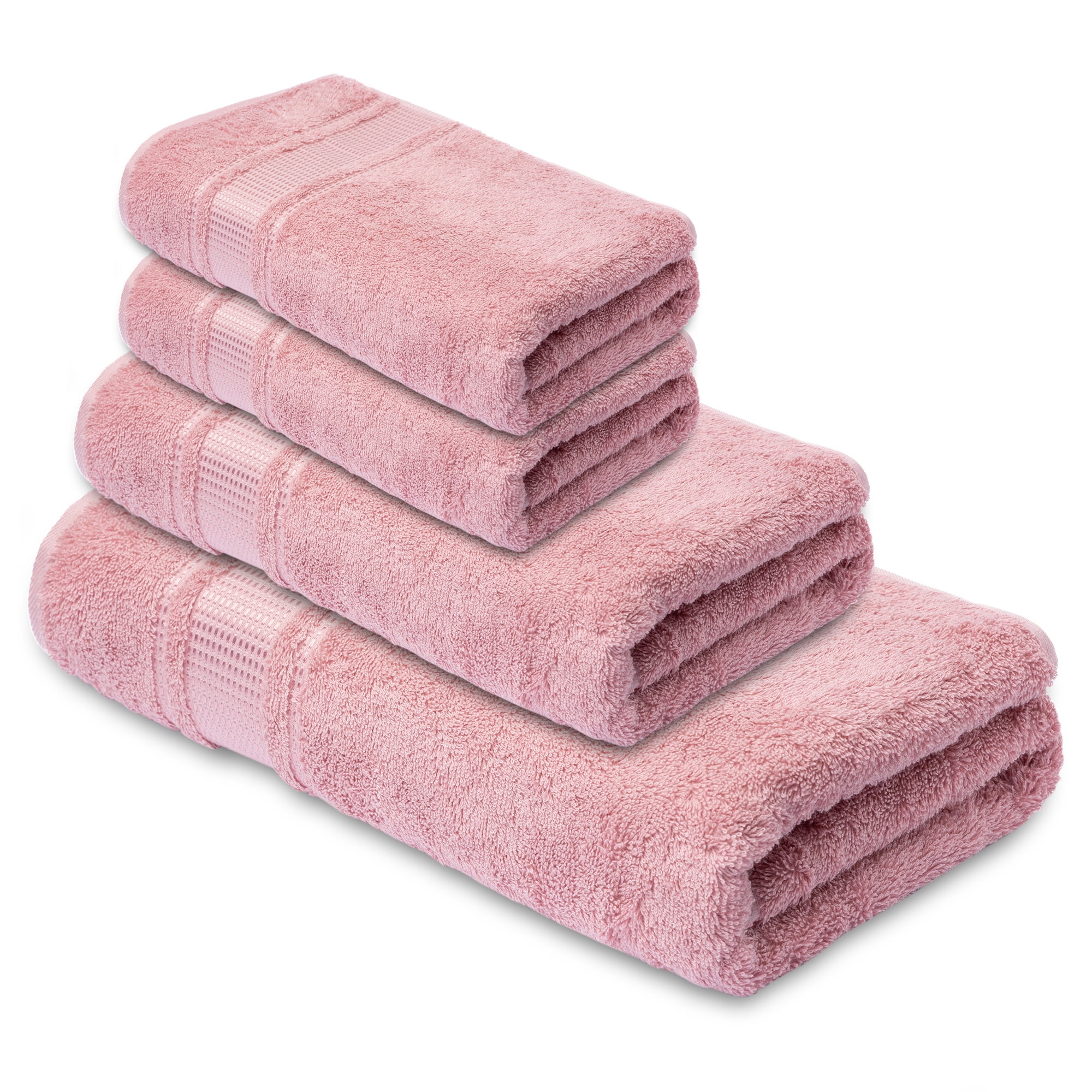 Melissa Linen, 4-Piece Bath Towel Sets, Bath Towel, Hand Towel, 2 Fingertips Towels, Absorbent ...