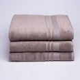 thumbnail image 1 of Melissa Linen Bath Sheet 100% Turkish Cotton 600 GSM 3 Piece Bath Sheet Set in Mocha, 1 of 5