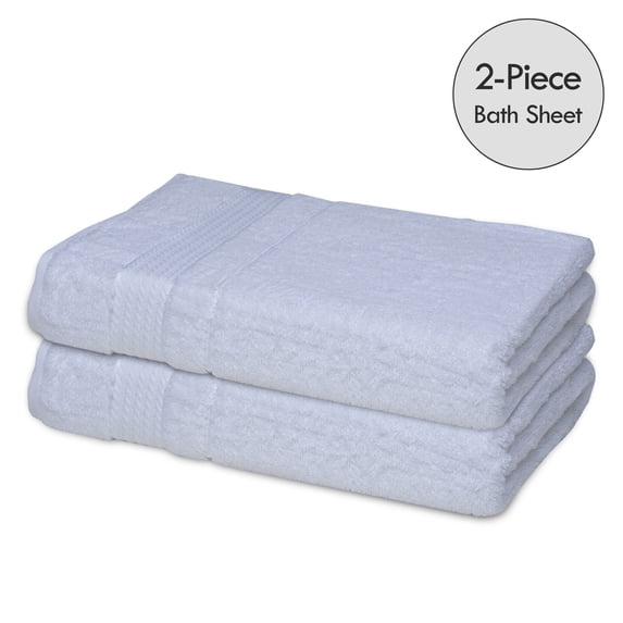Melissa Linen Bath Sheets, Quick Dry, Extra Absorbent, Bath Towels Extra Large, White