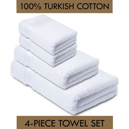 Melissa Linen Bath Towel Sets 4-Piece Towel Set in White