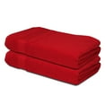 thumbnail image 1 of Melissa Linen, Bath Towels (Set of 2) Quick Dry Absorbent Cotton, Bathroom Towels, Red, 1 of 8