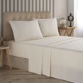 thumbnail image 1 of Melissa Linen Deep Pocket (Set of 4) Bed Sheets, Natural 100% Cotton Queen Sheets, Off-White, 1 of 7