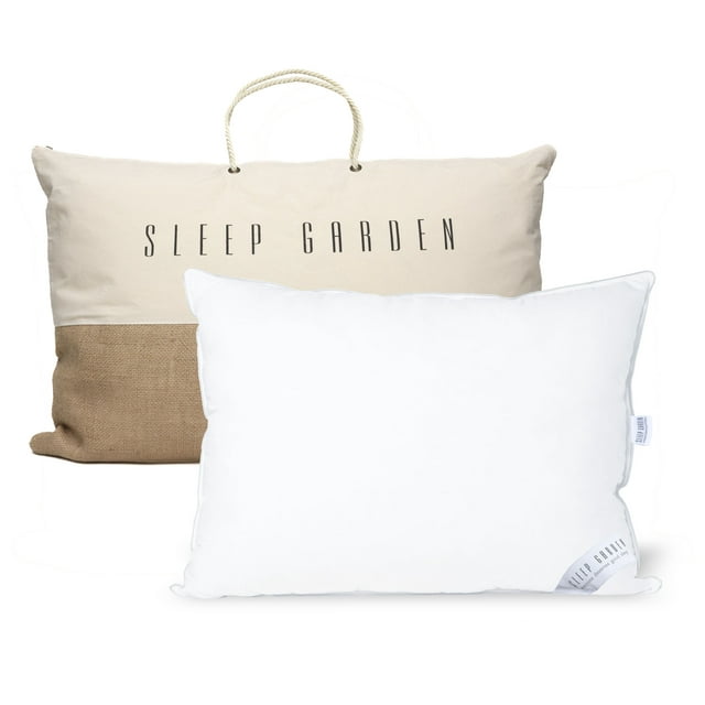 Melissa Linen Feather Down Pillows for Bed, Soft & Supportive, Standard ...
