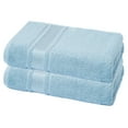 thumbnail image 1 of Melissa Linen, Hand Towels, Cotton Towel for Bathroom, Plush, Extra Absorbent, Set of 2, Ocean Blue, 1 of 9