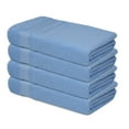 thumbnail image 1 of Melissa Linen, Washcloths, Super Absorbent and Ultra Durable Weave Towel,  4 Pack, Blue, 1 of 8
