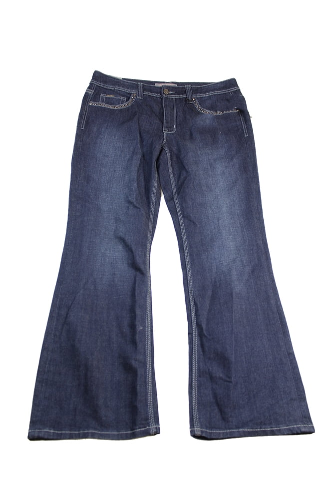 Melissa Mccarthy Seven7 Blue Embellished-Pocket Jeans 14 - Walmart.com