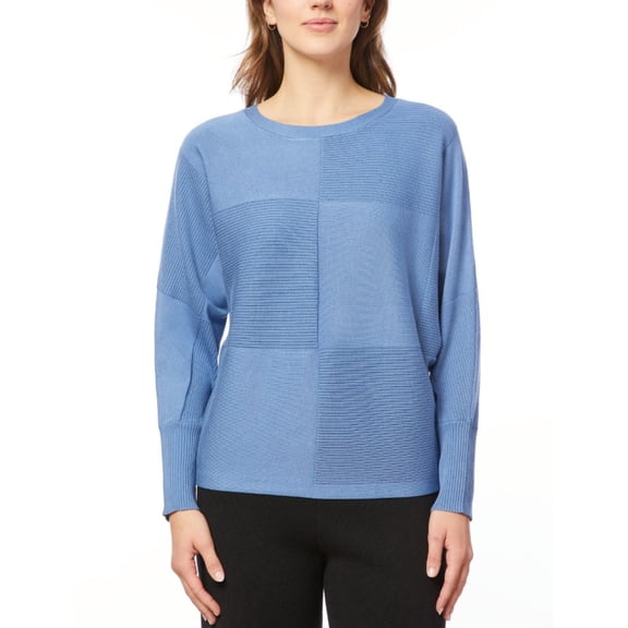Melissa Paige Women's Ribbed Block-Stitch Dolman-Sleeve Sweater Size XL