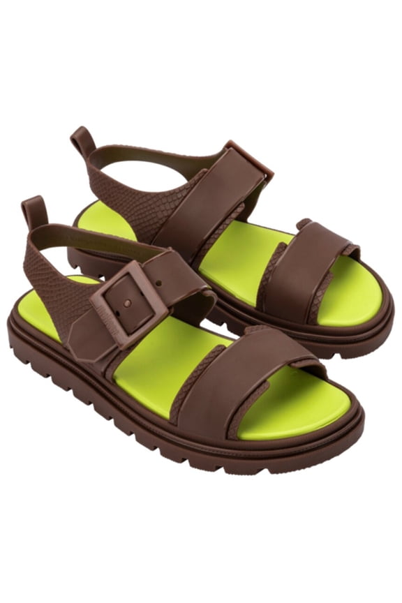Shoes Connection Papete Sandal, 8, Brown