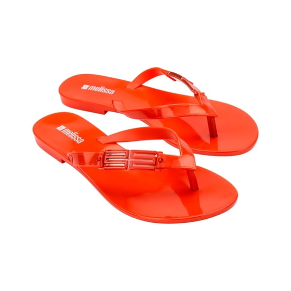 Melissa Shoes Harmonic M Chic Flip Flop, 10, Red