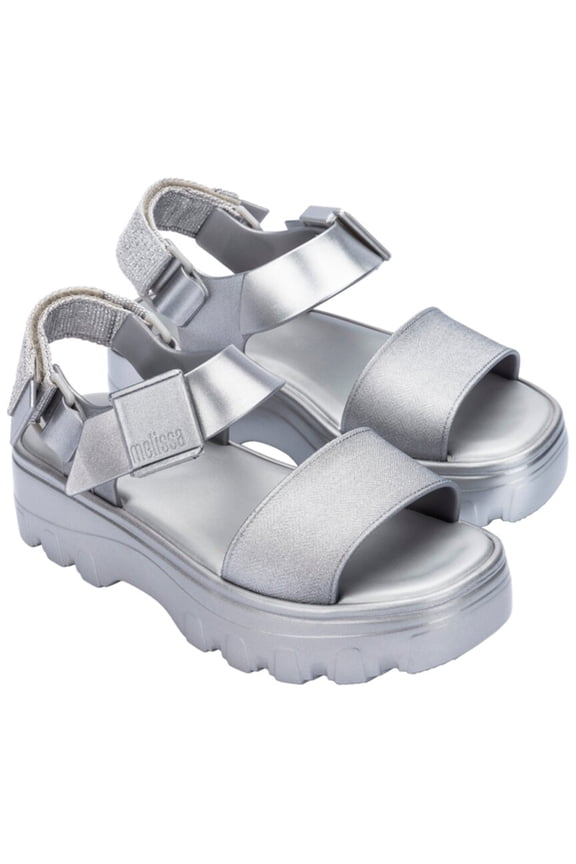 Shoes Kick Off Metallic Platform, 8, Silver