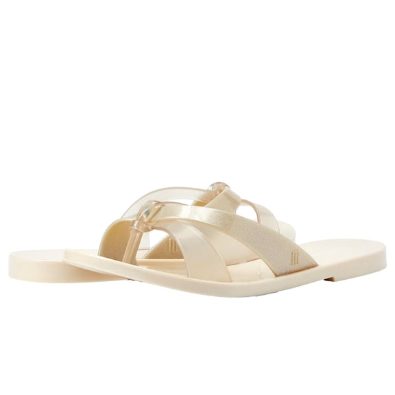 Melissa Shoes Must Beige / Beige Glitter 32821-53752 Women's Size 5