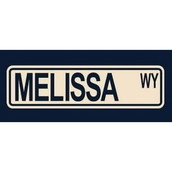 Melissa Street Sign - Vinyl Sticker Decal Wall Art Decor - Beige