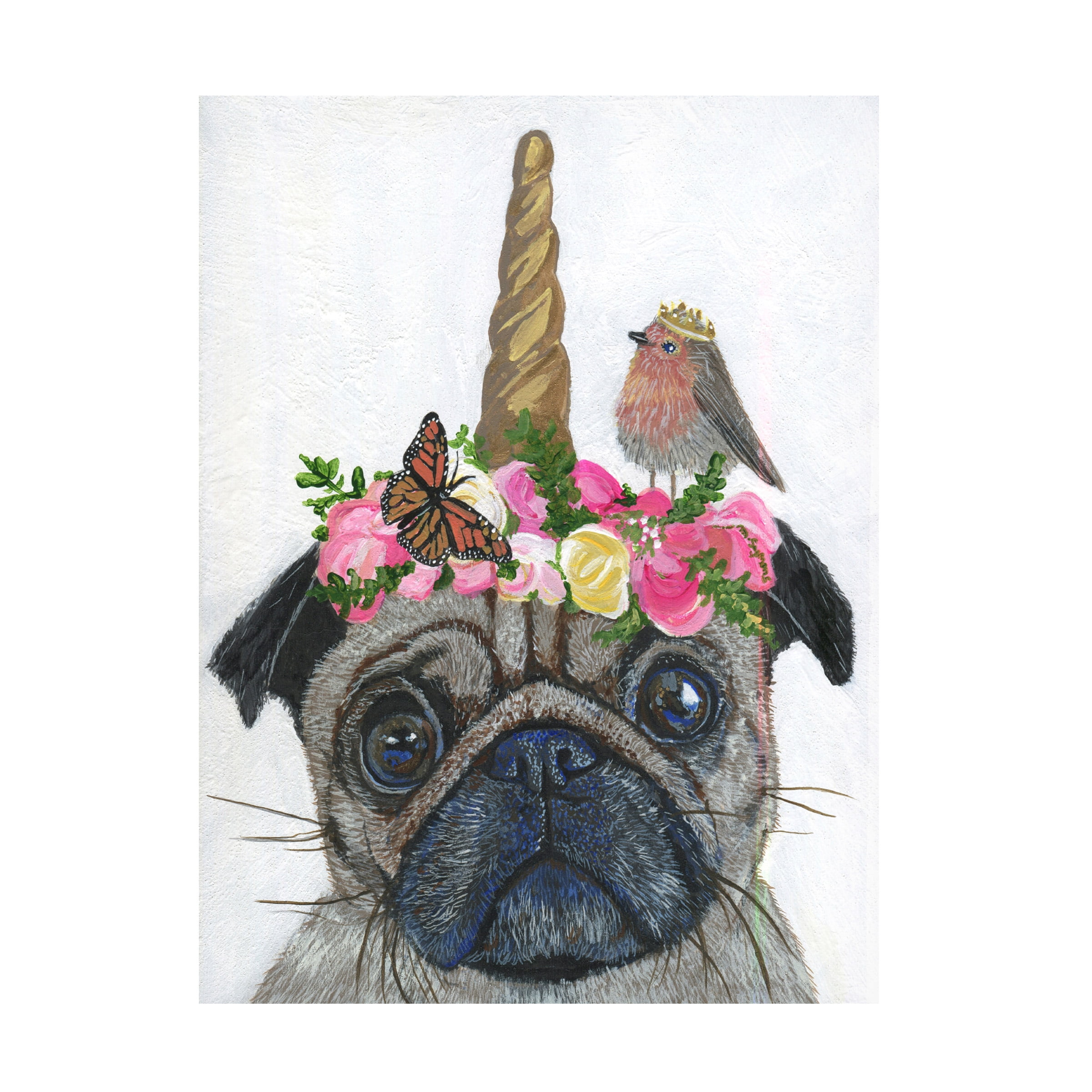 Melissa Symons 'Unicorn Pug' Canvas Art
