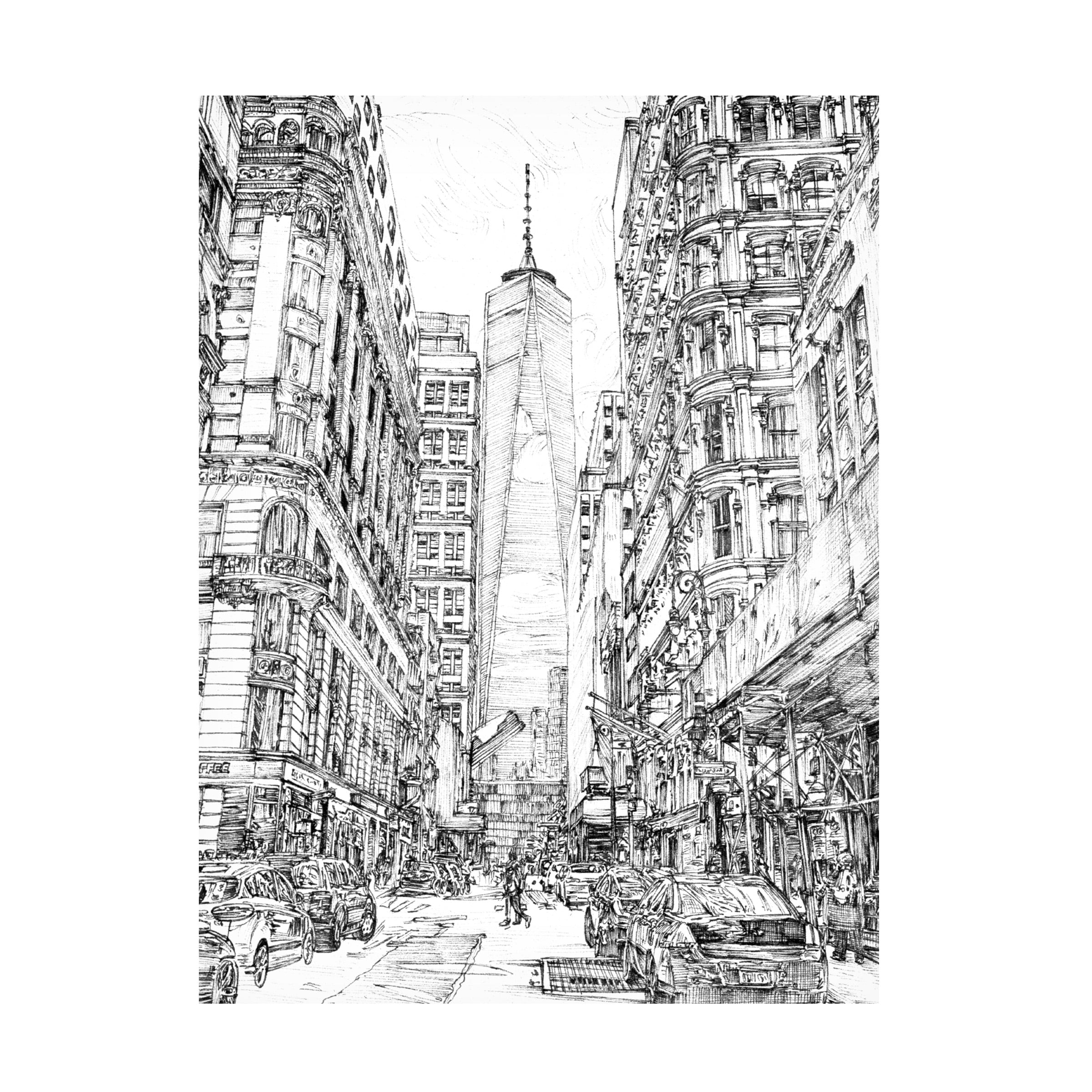 Melissa Wang 'City In Black And White I' Canvas Art