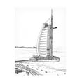 thumbnail image 1 of Melissa Wang 'Dubai in Black and White I' Canvas Art, 1 of 3