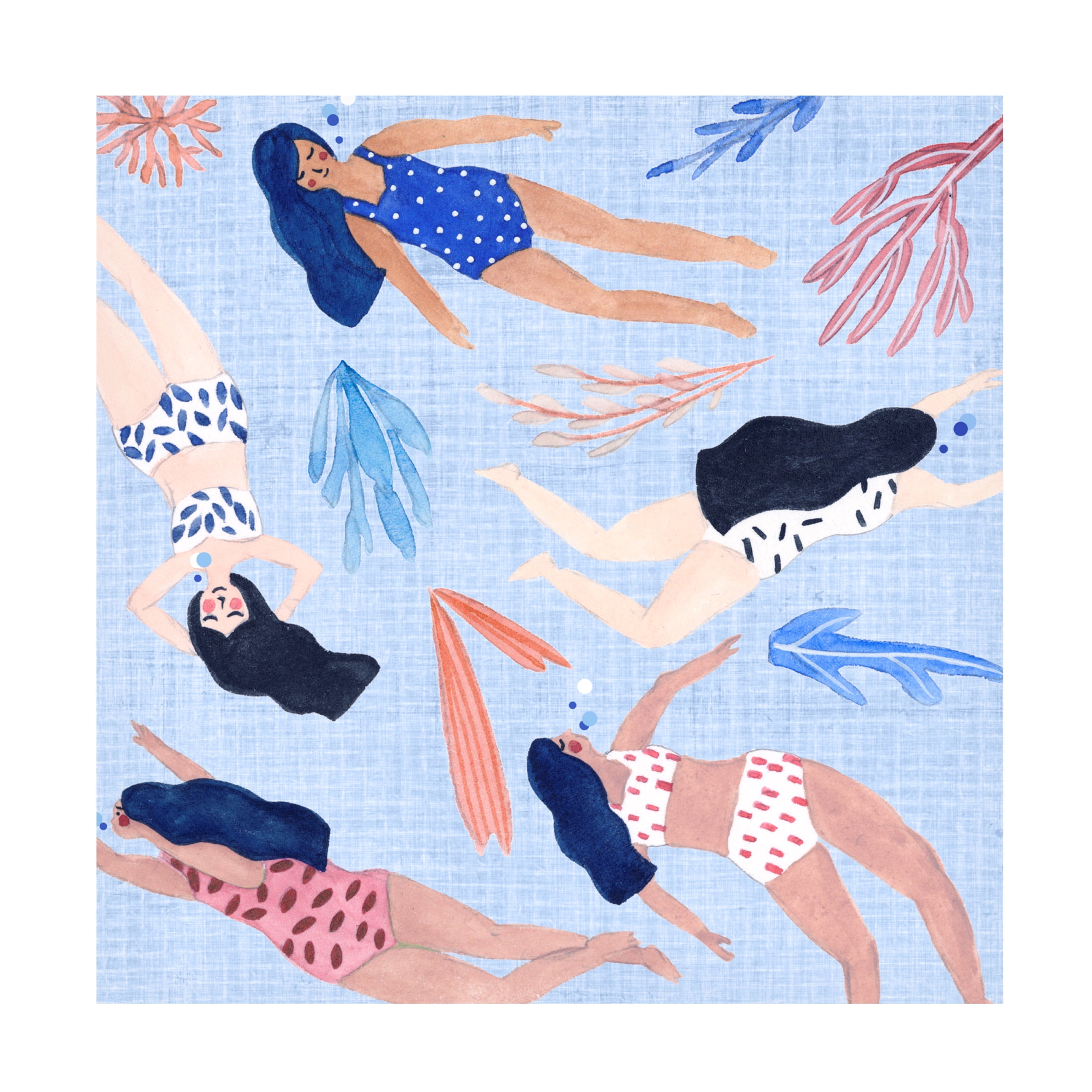 Melissa Wang 'Gone Swimming III' Canvas Art