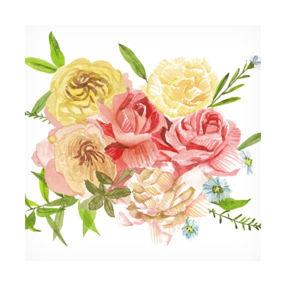 Melissa Wang 'Just Peachy I' Canvas Art