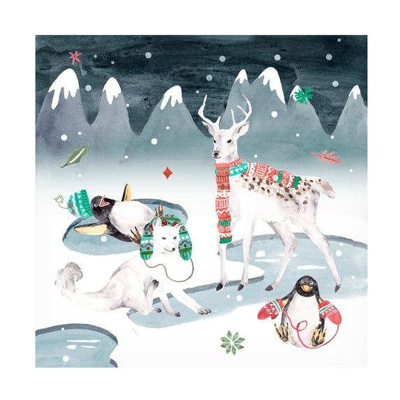 Melissa Wang 'North Pole Friends II' Canvas Art
