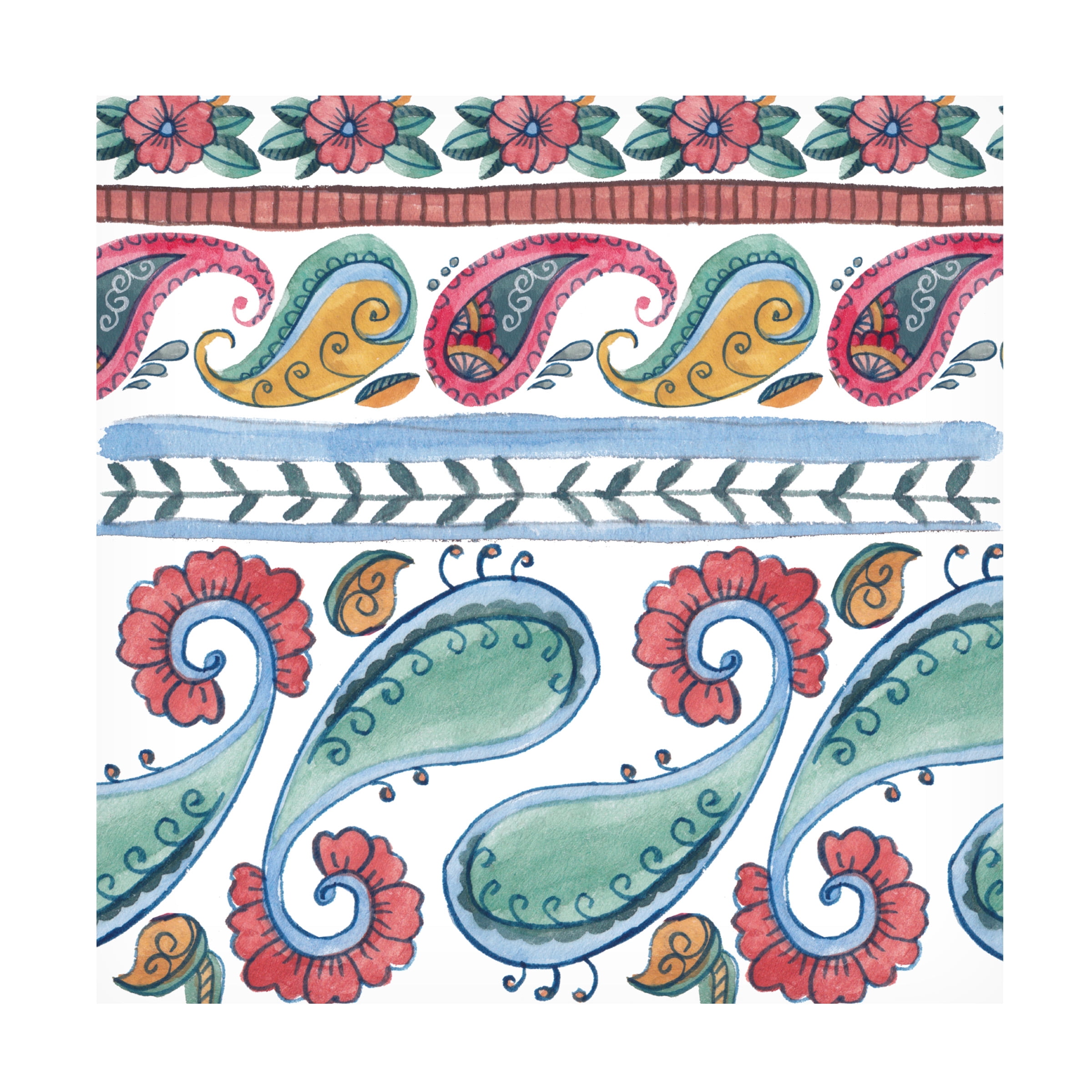 Melissa Wang 'Paisley Doodle IV' Canvas Art