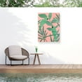 thumbnail image 1 of Melissa Wang 'Pink and Green Birds of Paradise I' Outdoor Canvas 32x22, 1 of 5