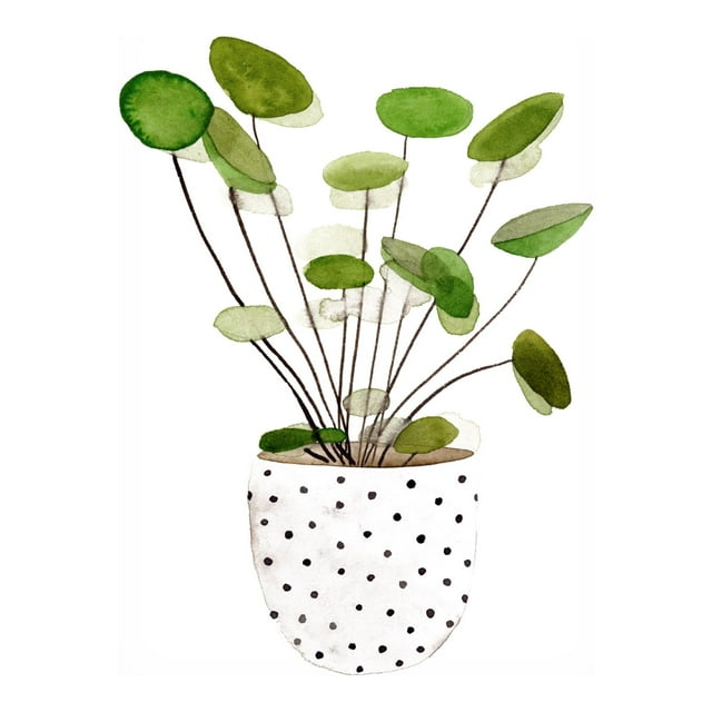 Melissa Wang 'Plant in a Pot II' Canvas Art