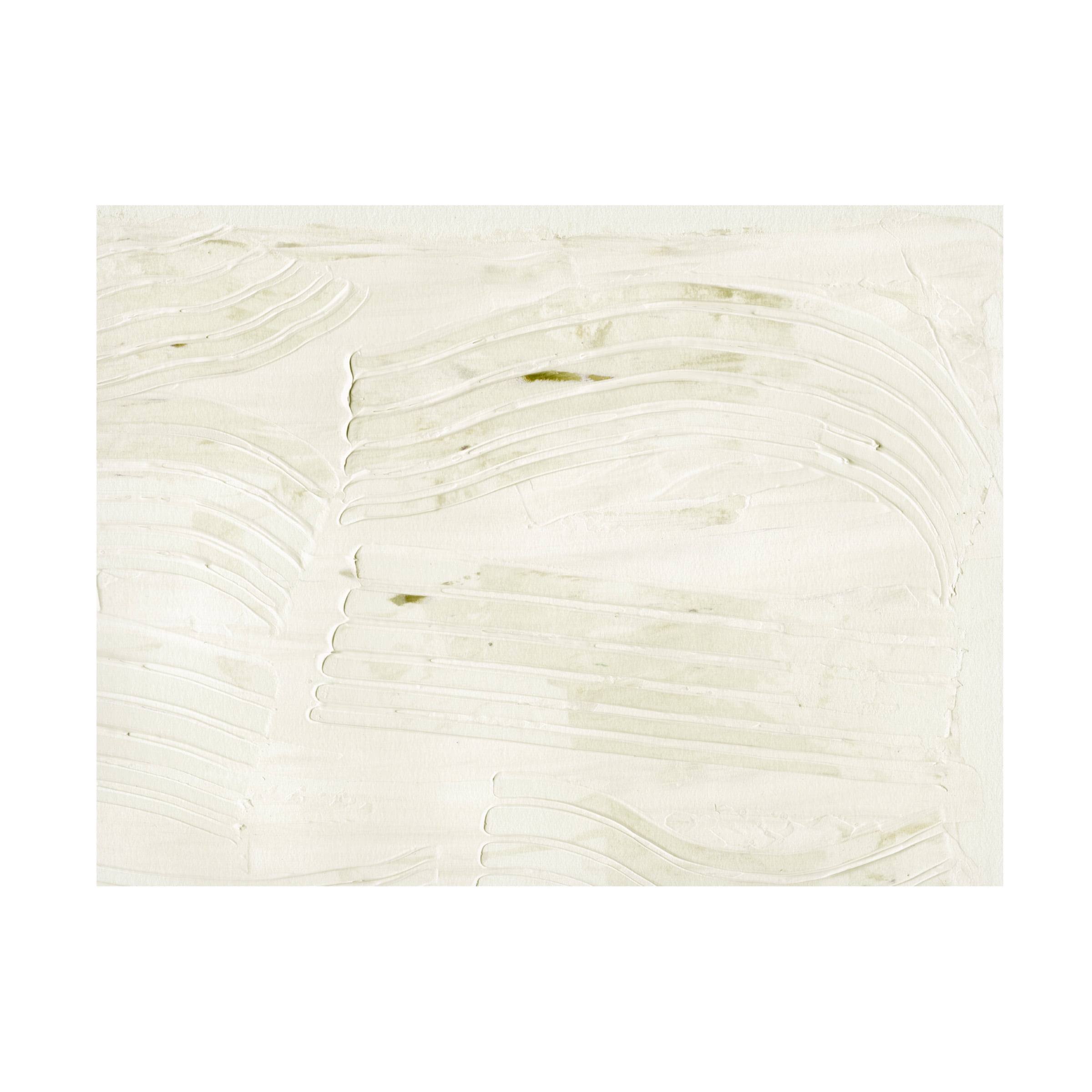 Large White Abstract Canvas Art with Wooden Frame
