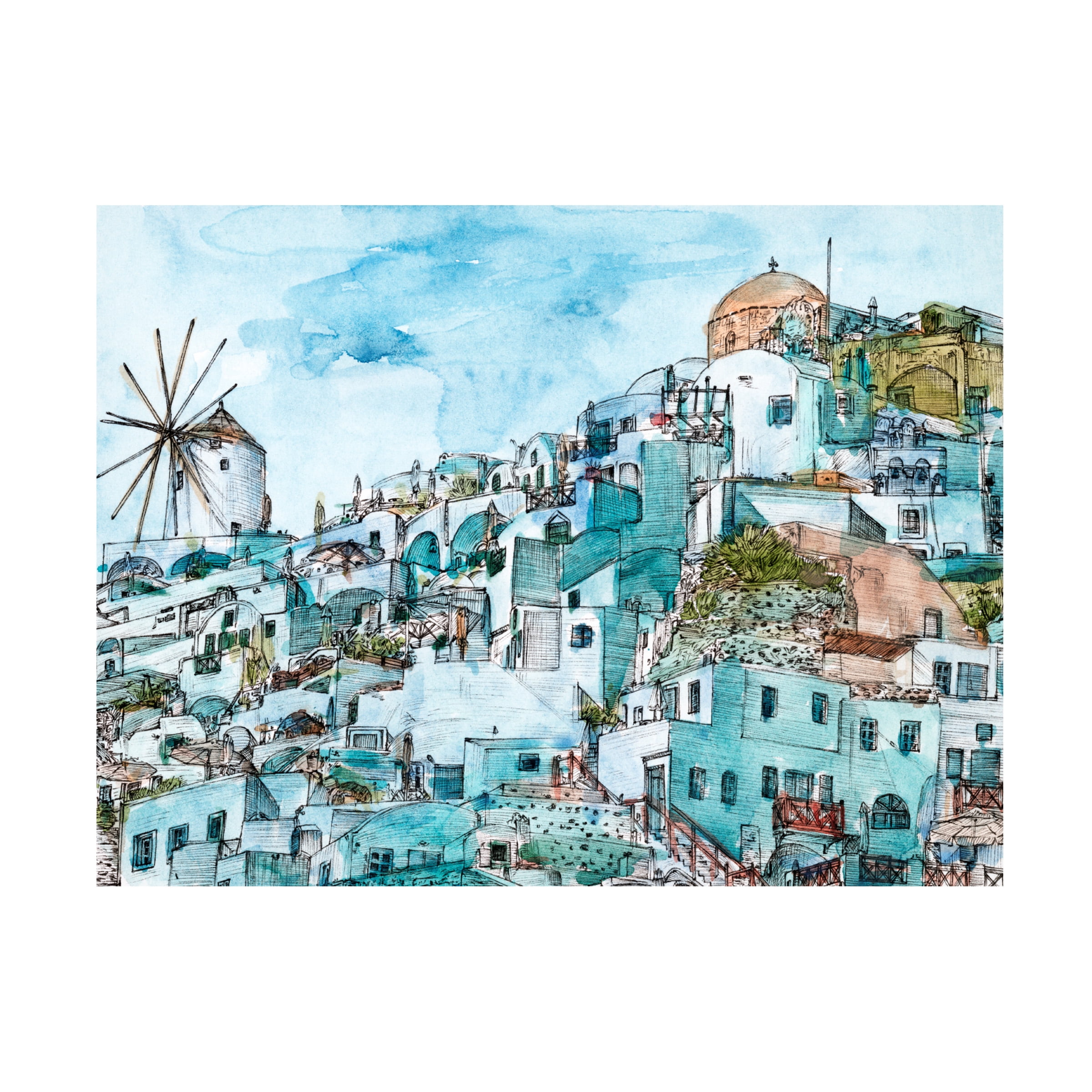 Melissa Wang 'Secret Greece II' Canvas Art