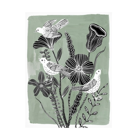 Melissa Wang 'Swallow Dance II' Canvas Art